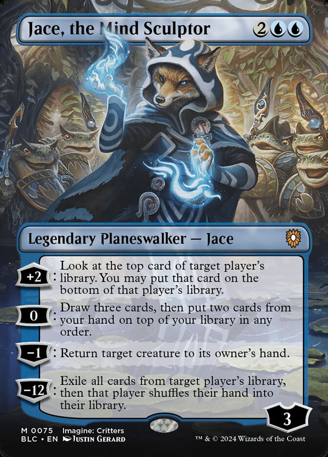 Jace, the Mind Sculptor 75 (Commander: Bloomburrow)  - Borderless Foil | Good Games Modbury