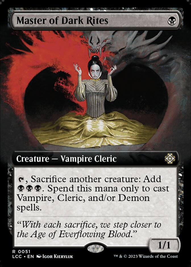 Master of Dark Rites 51 (Commander: The Lost Caverns of Ixalan)  - Extended Art | Good Games Modbury