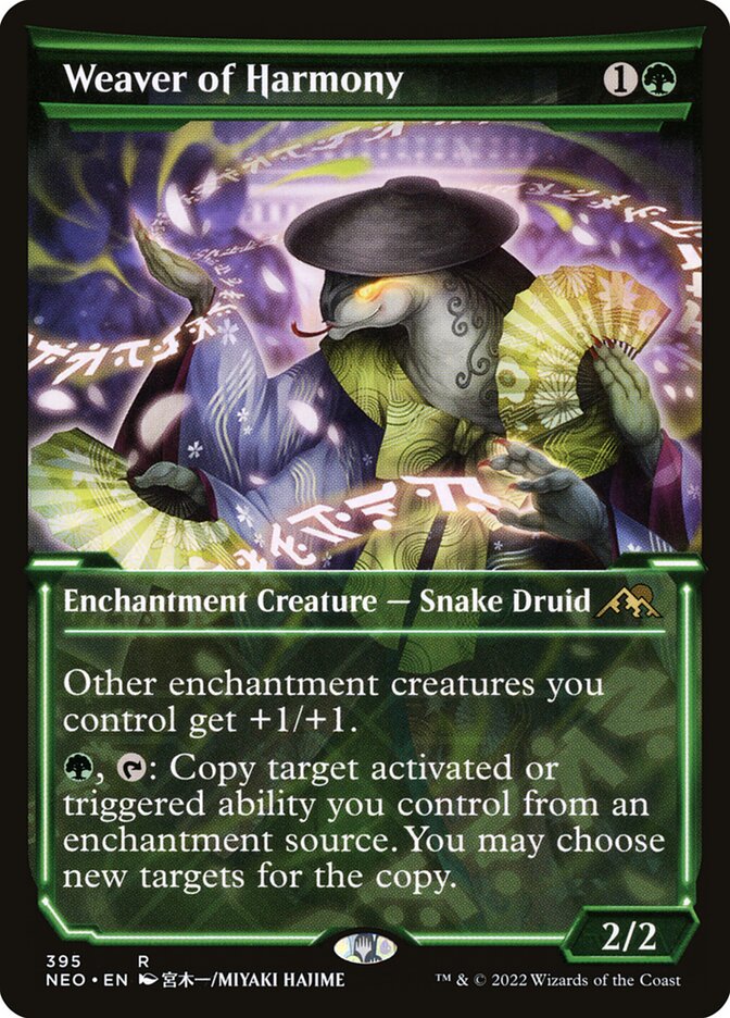 Weaver of Harmony 395/302 (Kamigawa: Neon Dynasty)  - Showcase Foil | Good Games Modbury