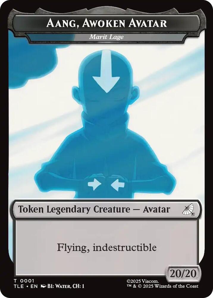 Aang, Awoken Avatar - Marit Lage // Treasure Double Sided Token 1 // 22 (Avatar: The Last Airbender: Eternal-Legal)  | Good Games Modbury