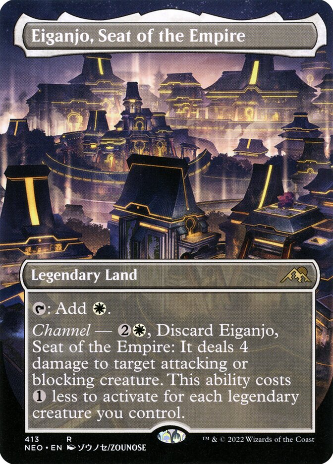 Eiganjo, Seat of the Empire 413/302 (Kamigawa: Neon Dynasty)  - Borderless Foil | Good Games Modbury