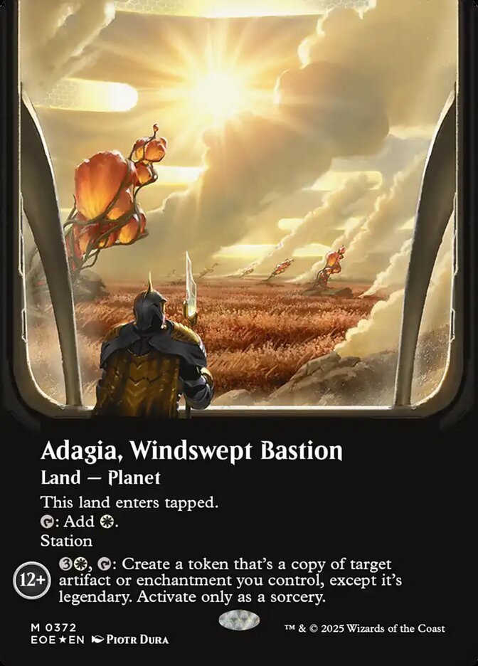 Adagia, Windswept Bastion 372 (Edge of Eternities)  - Borderless Galaxy Foil | Good Games Modbury