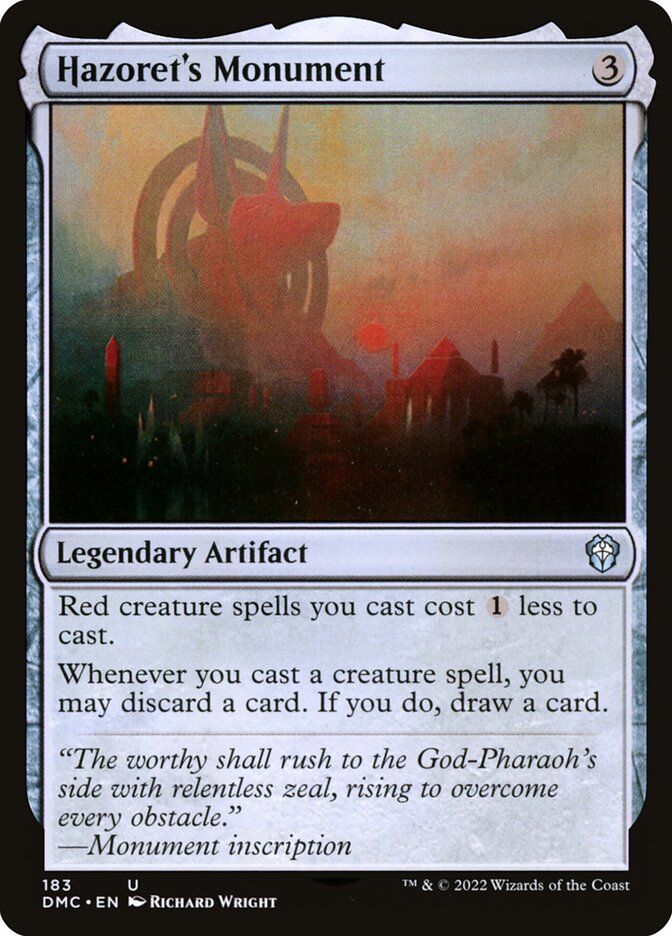 Hazorets Monument 183 (Commander: Dominaria United)  | Good Games Modbury