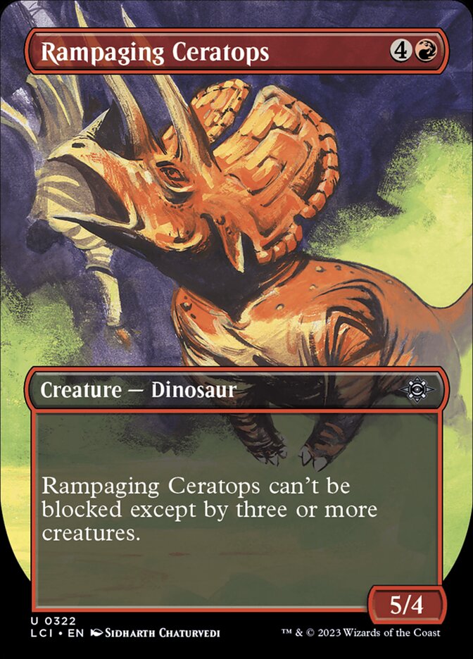 Rampaging Ceratops 322/291 (The Lost Caverns of Ixalan)  - Borderless | Good Games Modbury