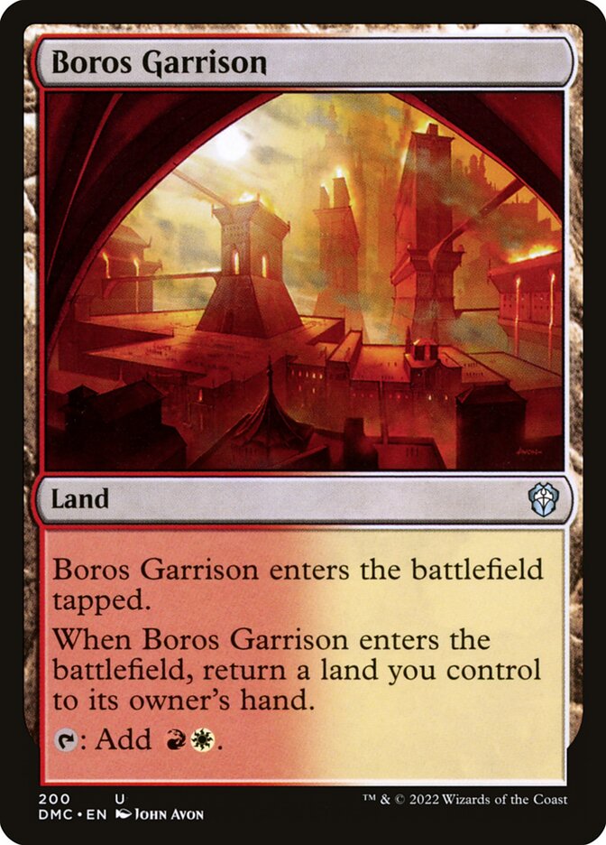 Boros Garrison 200/50 (Commander: Dominaria United)  | Good Games Modbury
