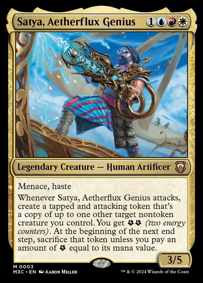 Satya, Aetherflux Genius 3 (Commander: Modern Horizons 3)  - Foil | Good Games Modbury