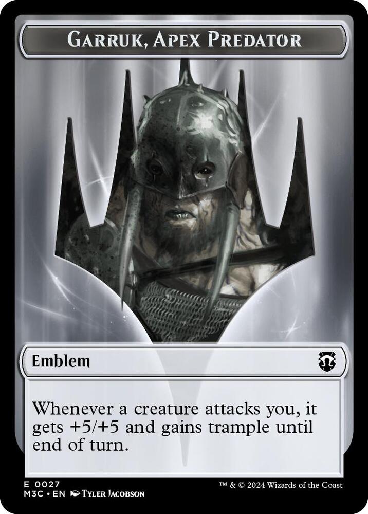 Emblem Garruk Apex Predator Saproling Double Sided Token 27 // 21 (Commander: Modern Horizons 3)  | Good Games Modbury