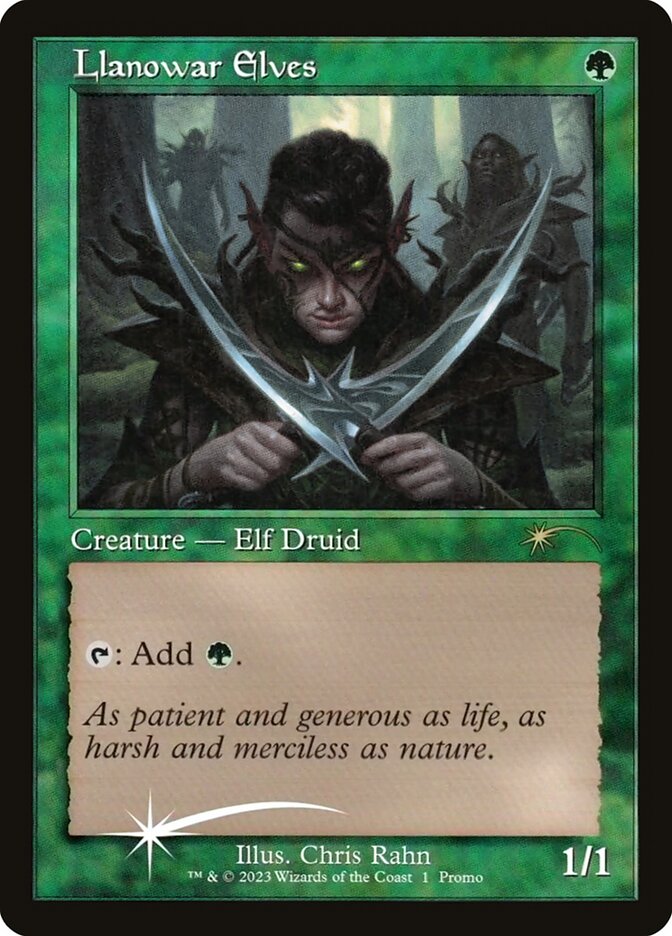 Llanowar Elves Retro Frame 1 (Media Promos)  - Foil | Good Games Modbury