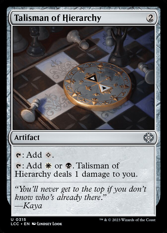 Talisman of Hierarchy 315/370 (Commander: The Lost Caverns of Ixalan)  | Good Games Modbury