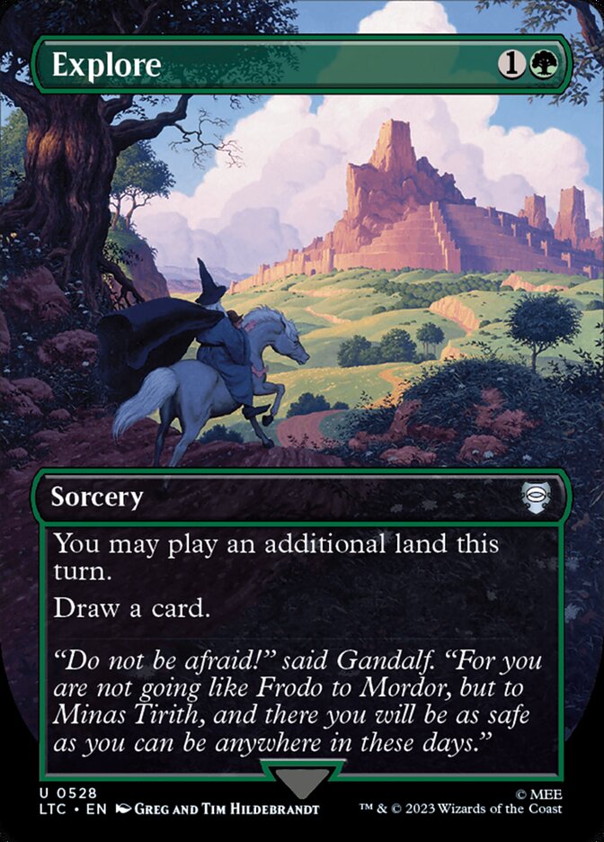 Explore 528 (Commander: The Lord of the Rings: Tales of Middle-earth)  - Borderless Foil | Good Games Modbury