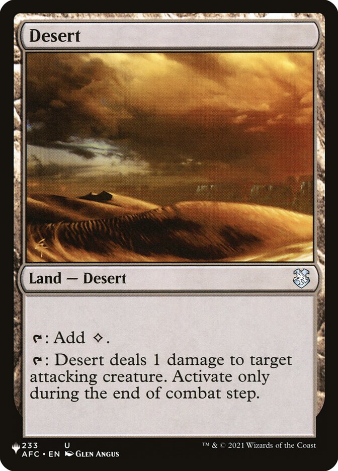 Desert 233/062 (The List Reprints)  | Good Games Modbury