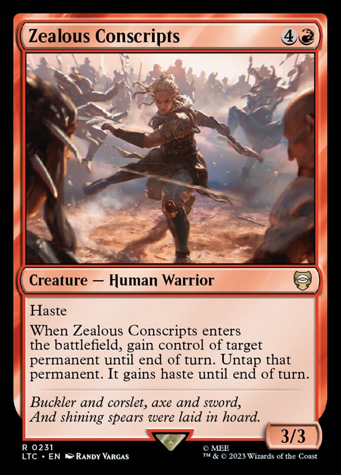 Zealous Conscripts 231 (Commander: The Lord of the Rings: Tales of Middle-earth)  | Good Games Modbury