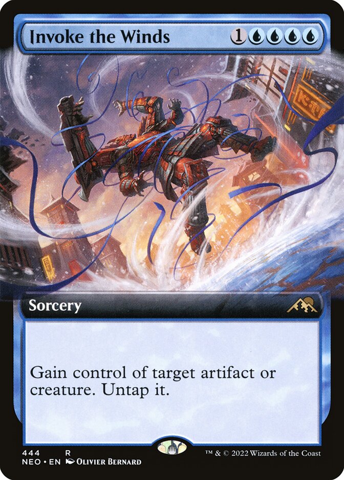 Invoke the Winds 444/302 (Kamigawa: Neon Dynasty)  - Extended Art | Good Games Modbury