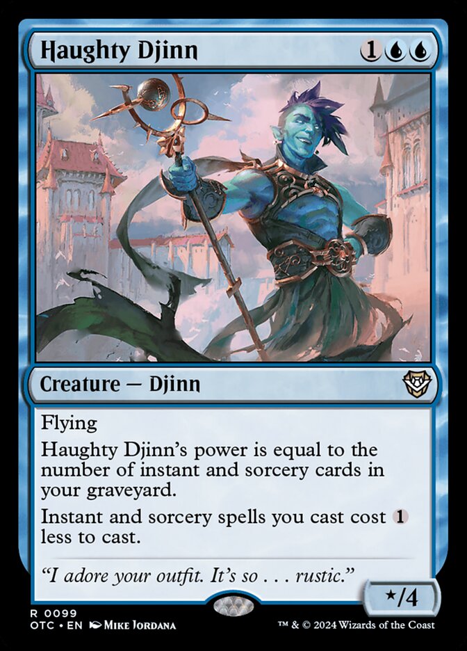 Haughty Djinn 99/342 (Commander: Outlaws of Thunder Junction)  | Good Games Modbury