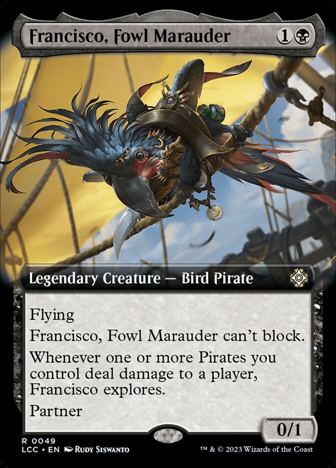Francisco, Fowl Marauder 49/370 (Commander: The Lost Caverns of Ixalan)  - Extended Art | Good Games Modbury