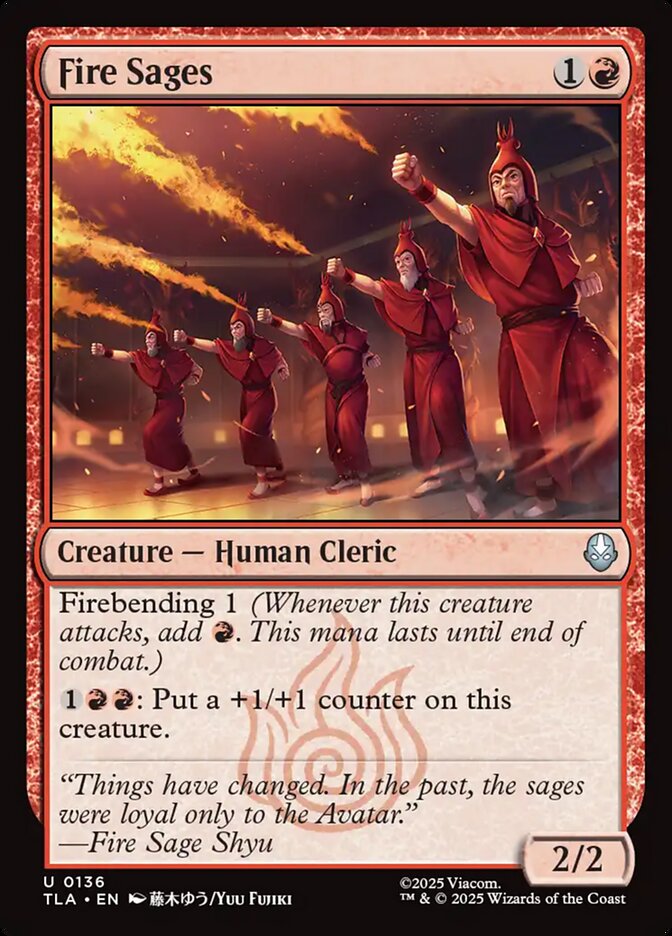 Fire Sages 136/286 (Avatar: The Last Airbender)  - Foil | Good Games Modbury