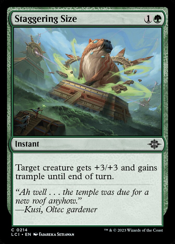 Staggering Size 214/291 (The Lost Caverns of Ixalan)  | Good Games Modbury