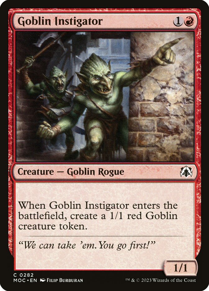 Goblin Instigator 282/444 (Commander: March of the Machine)  | Good Games Modbury