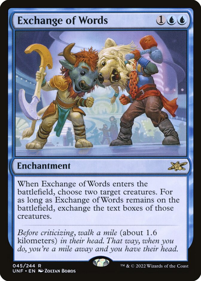 Exchange of Words 45 (Unfinity)  - Foil | Good Games Modbury