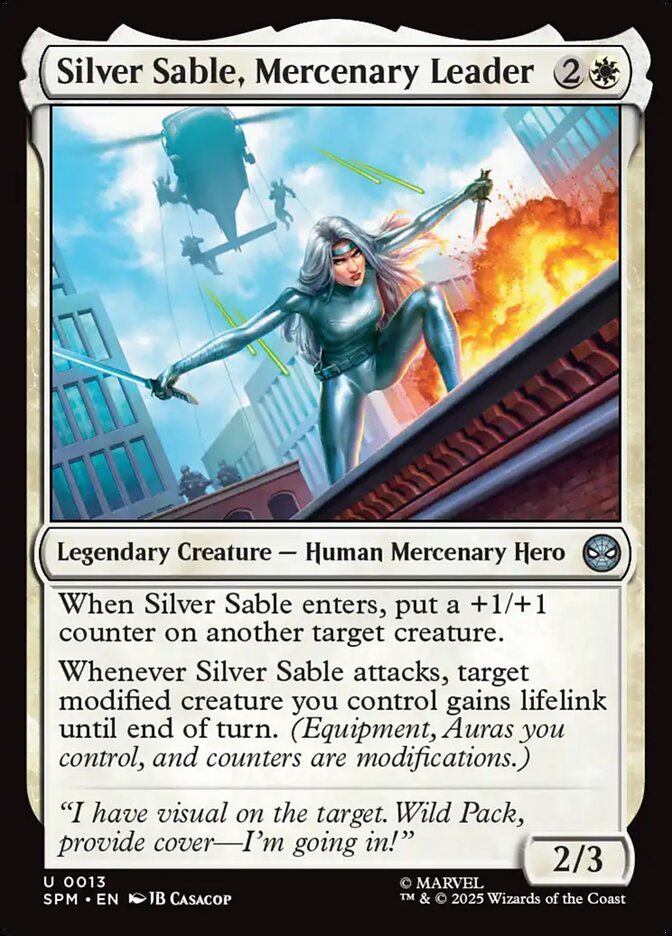 Silver Sable, Mercenary Leader 13/198 (Marvel's Spider-Man)  - Foil | Good Games Modbury