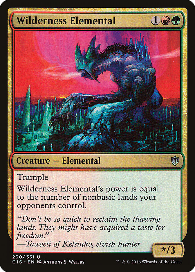 Wilderness Elemental 230/351 (Commander 2016)  | Good Games Modbury
