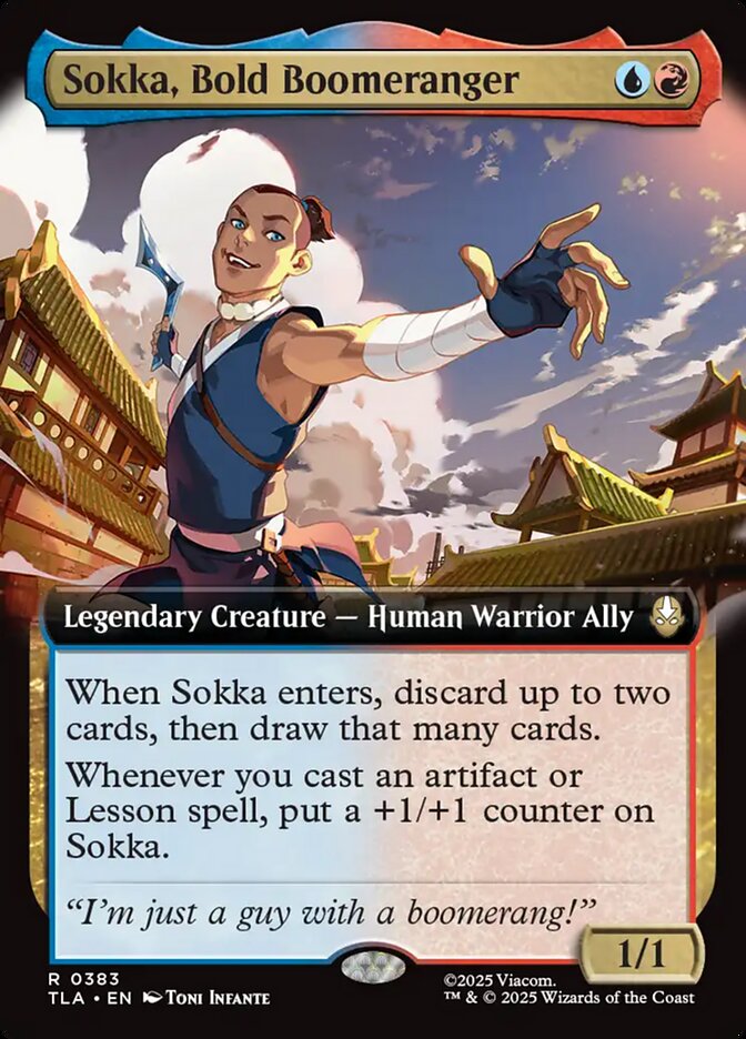 Sokka, Bold Boomeranger 383/286 (Avatar: The Last Airbender)  - Extended Art Foil | Good Games Modbury