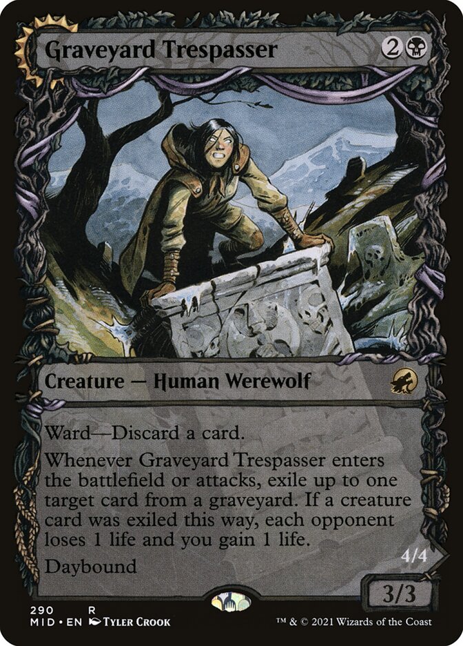 Graveyard Trespasser // Graveyard Glutton 290/277 (Innistrad: Midnight Hunt)  | Good Games Modbury