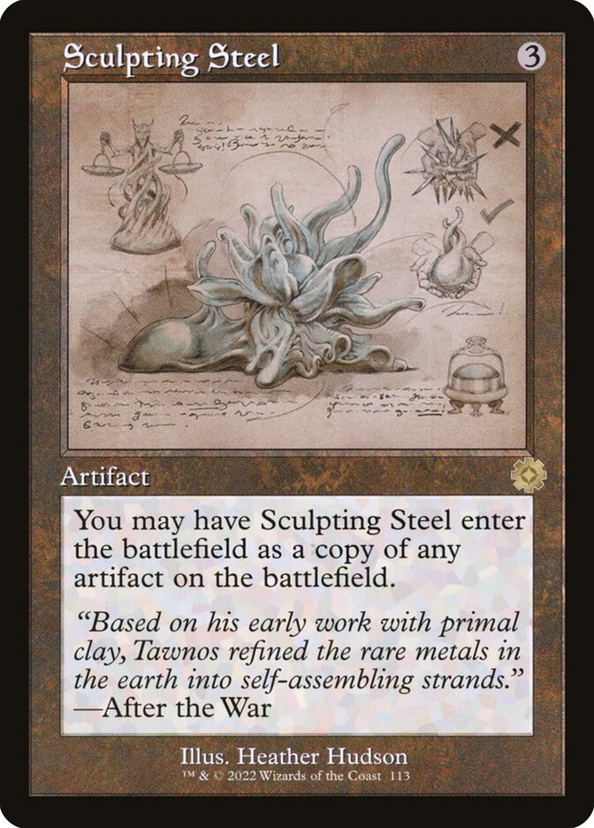 Sculpting Steel 113 (The Brothers' War: Retro Frame Artifacts)  - Foil | Good Games Modbury