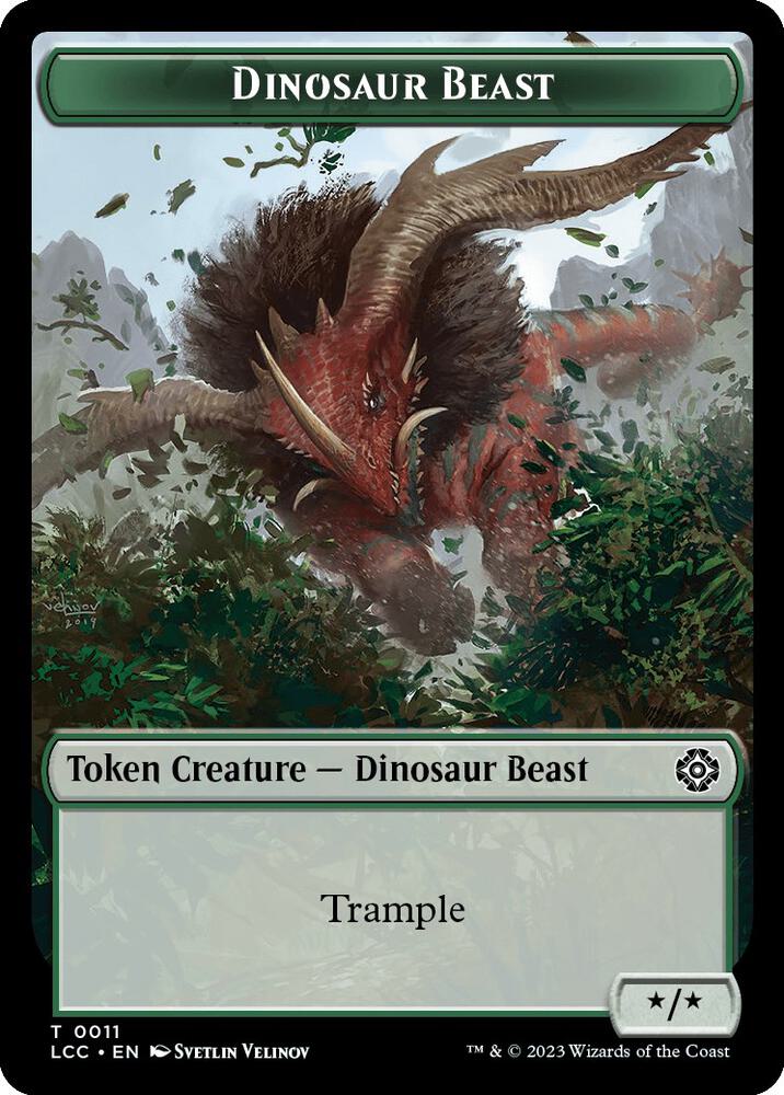 Dinosaur Beast Dinosaur Double Sided Token 11 // 10 (Commander: The Lost Caverns of Ixalan)  | Good Games Modbury
