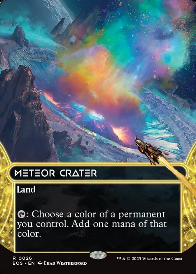 Meteor Crater 26 (Edge of Eternities: Stellar Sights)  - Borderless Foil | Good Games Modbury