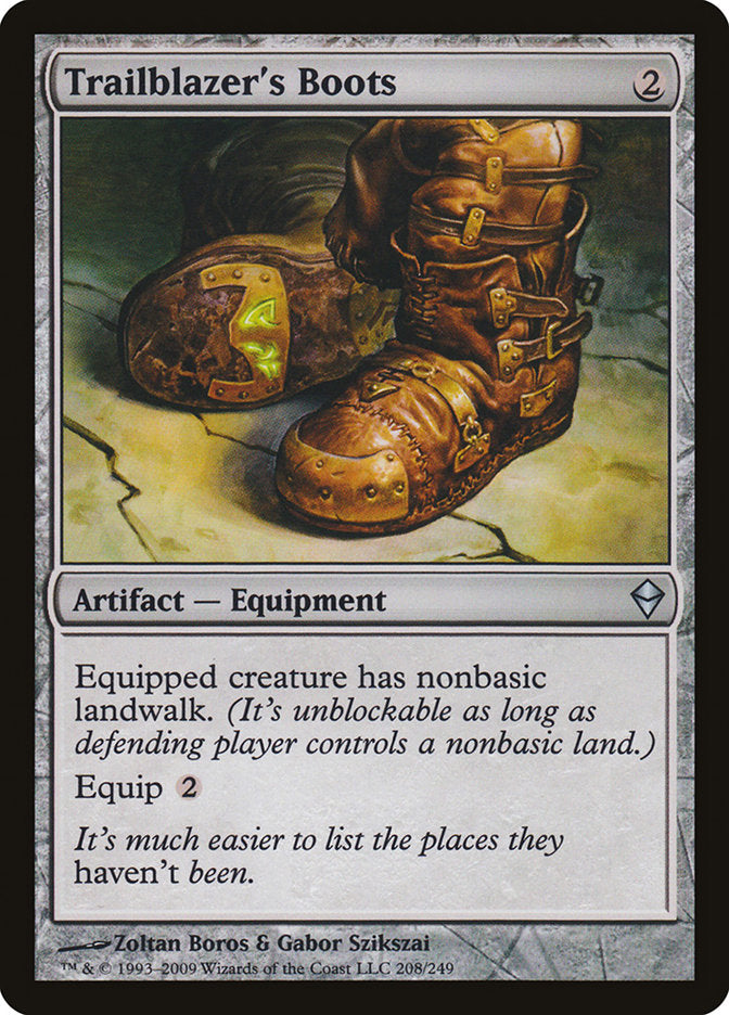 Trailblazer's Boots 208 (Zendikar)  - Foil | Good Games Modbury