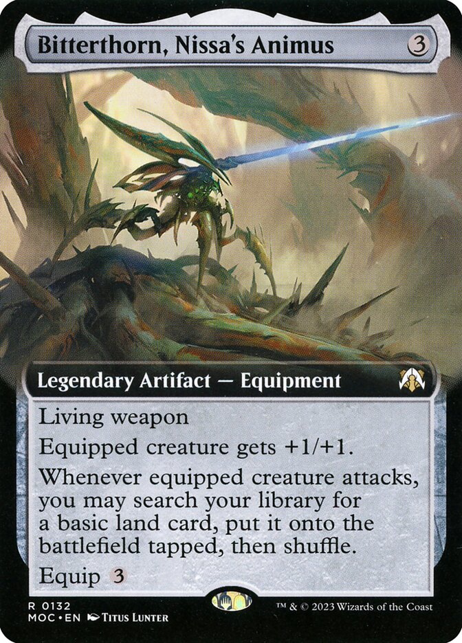 Bitterthorn, Nissa's Animus 132/444 (Commander: March of the Machine)  - Extended Art | Good Games Modbury