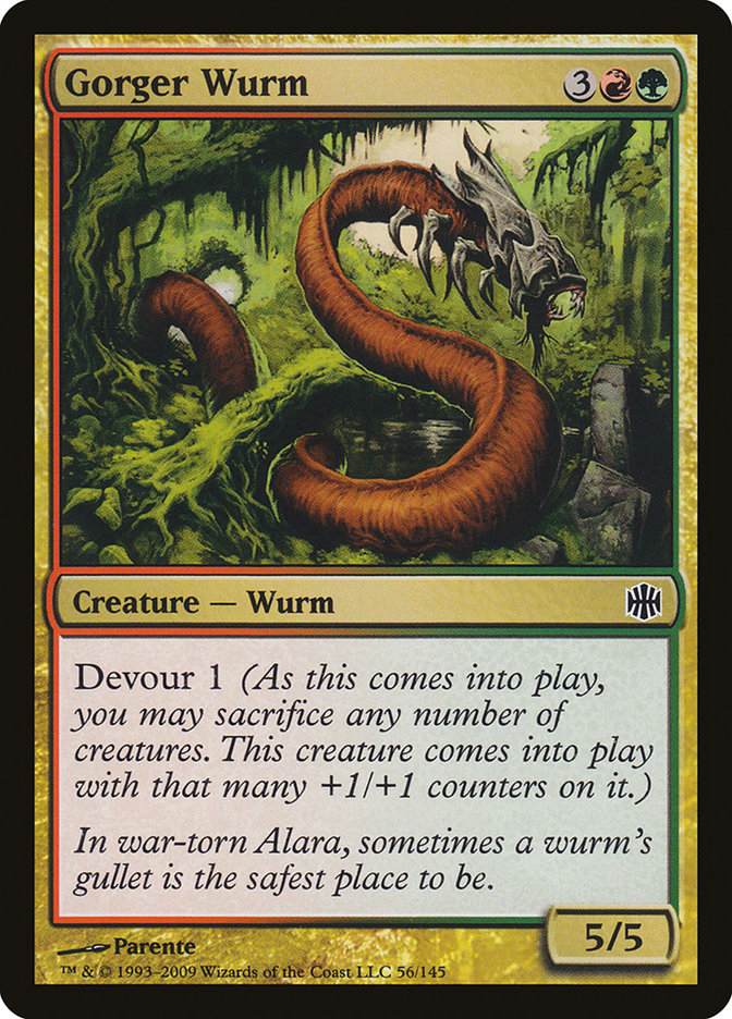 Gorger Wurm 56/145 (Alara Reborn)  - Foil | Good Games Modbury