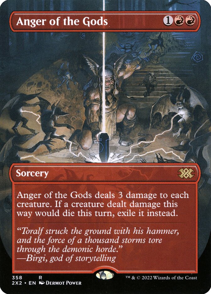 Anger of the Gods 358/331 (Double Masters 2022)  - Borderless Foil | Good Games Modbury