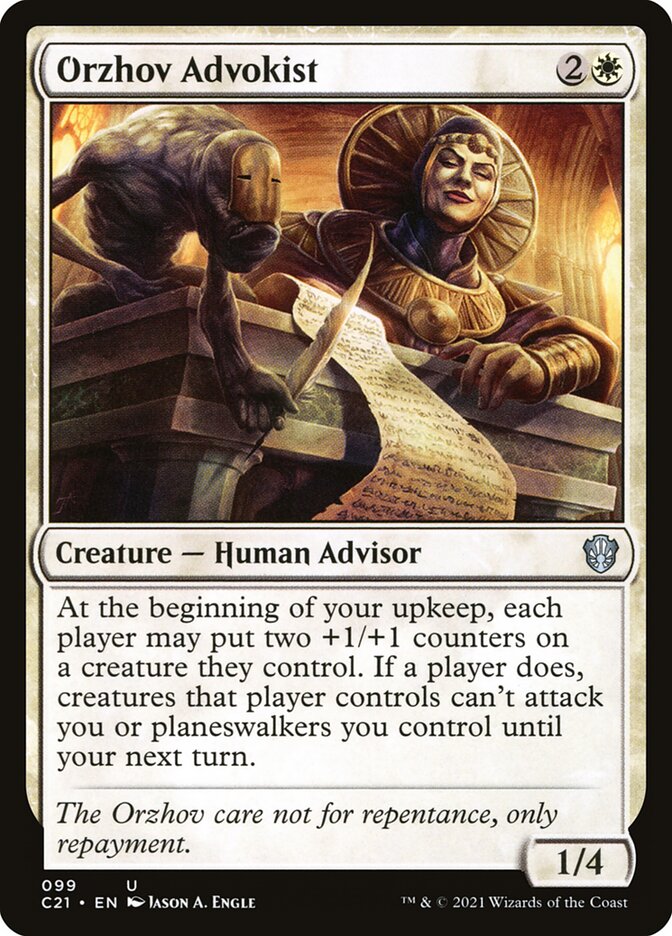 Orzhov Advokist 99/81 (Commander 2021)  | Good Games Modbury