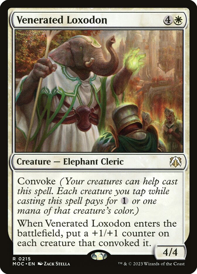 Venerated Loxodon 215/444 (Commander: March of the Machine)  | Good Games Modbury