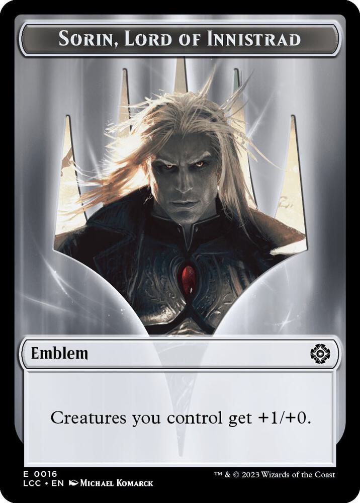Emblem Sorin Lord of Innistrad Vampire 0004 Double Sided Token 16 // 4 (Commander: The Lost Caverns of Ixalan)  | Good Games Modbury