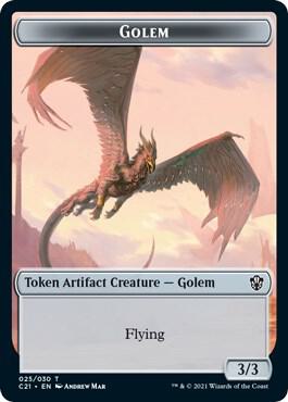 Golem 025 Thopter Double Sided Token 25 // 29 (Commander 2021)  | Good Games Modbury