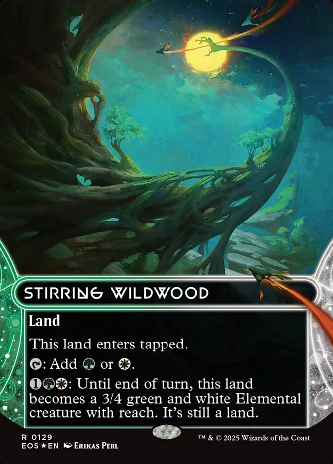 Stirring Wildwood 129/45 (Edge of Eternities: Stellar Sights)  - Borderless Galaxy Foil | Good Games Modbury