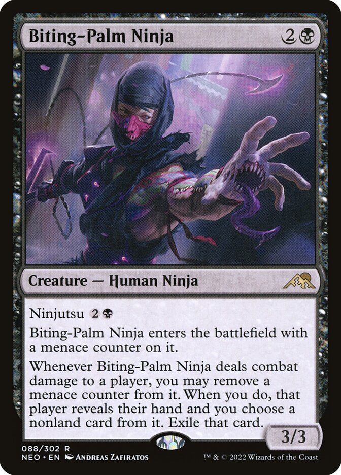 Biting-Palm Ninja 88/302 (Kamigawa: Neon Dynasty)  - Foil | Good Games Modbury