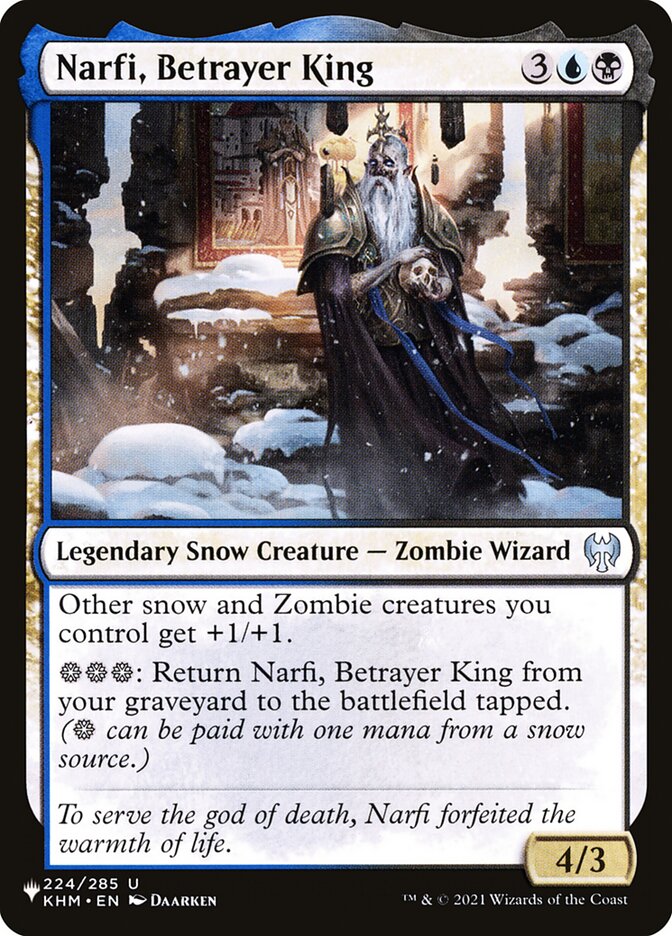 Narfi, Betrayer King KHM-224/5075 (The List Reprints)  | Good Games Modbury