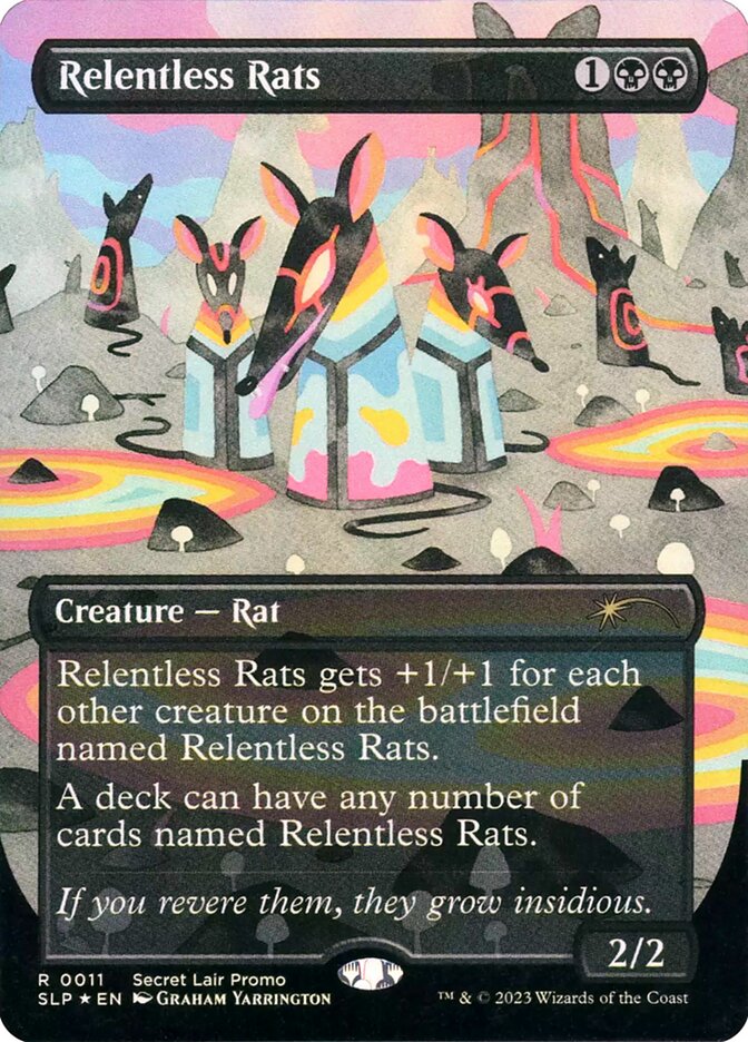 Relentless Rats 11/50 (Secret Lair Showdown)  - Borderless Foil | Good Games Modbury