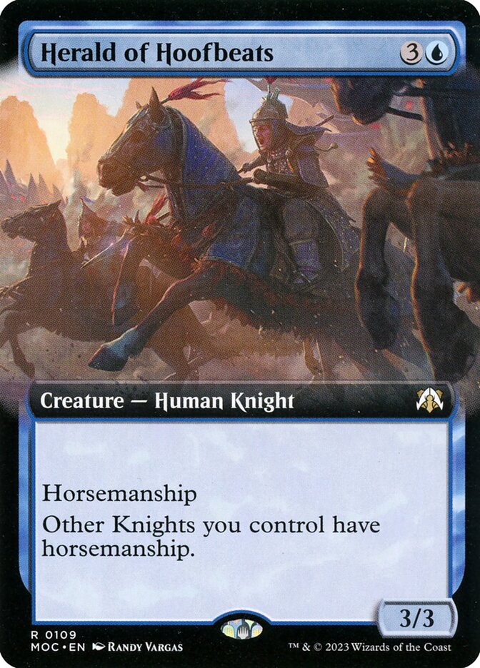 Herald of Hoofbeats 109/444 (Commander: March of the Machine)  - Extended Art | Good Games Modbury