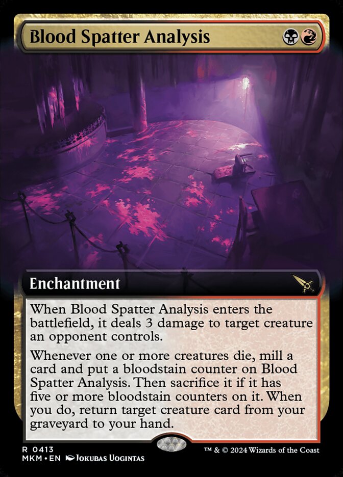 Blood Spatter Analysis 413/286 (Murders at Karlov Manor)  - Extended Art Foil | Good Games Modbury