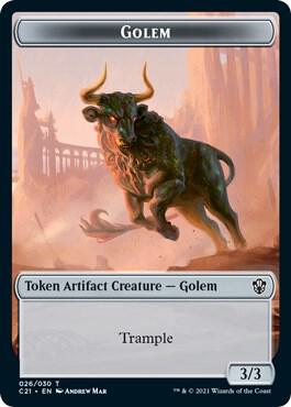 Golem 026 Thopter Double Sided Token 26 // 29 (Commander 2021)  | Good Games Modbury