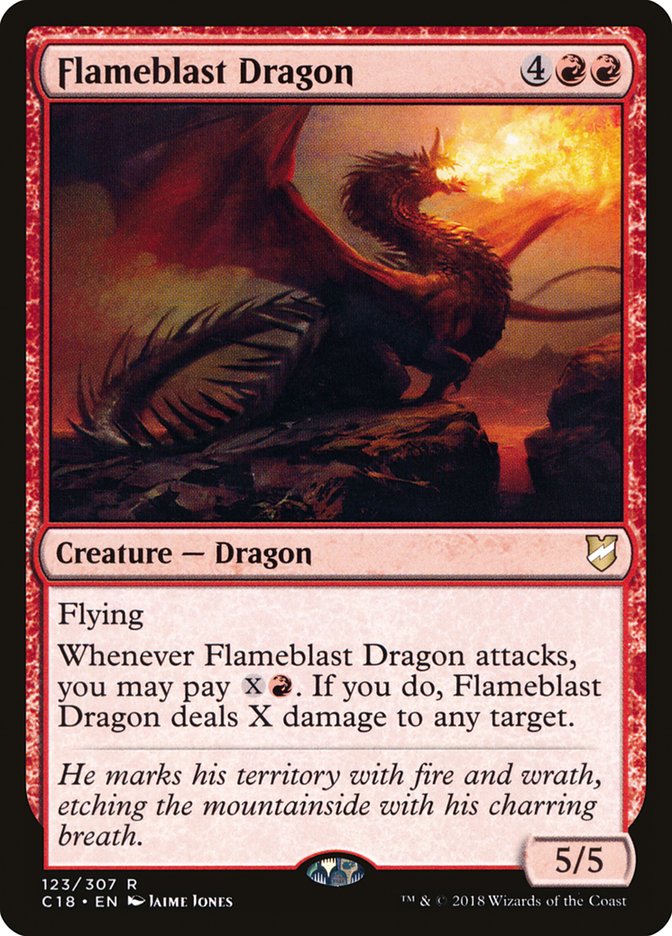 Flameblast Dragon 123/307 (Commander 2018)  | Good Games Modbury