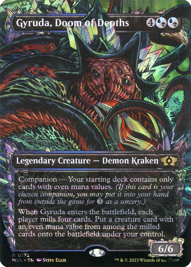 Gyruda, Doom of Depths 172/65 (March of the Machine: Multiverse Legends)  - Borderless Halo Foil | Good Games Modbury