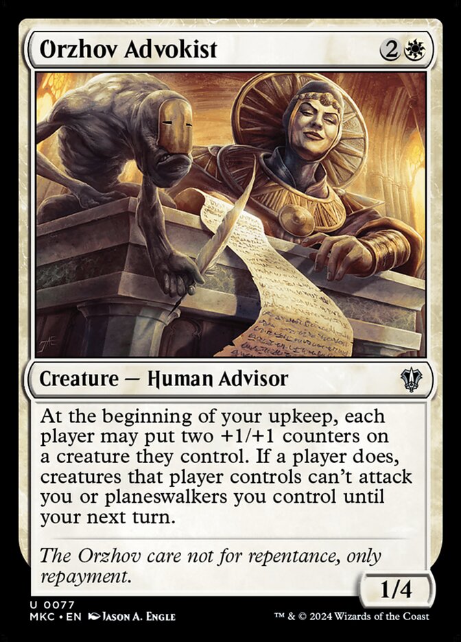 Orzhov Advokist 77/311 (Commander: Murders at Karlov Manor)  | Good Games Modbury