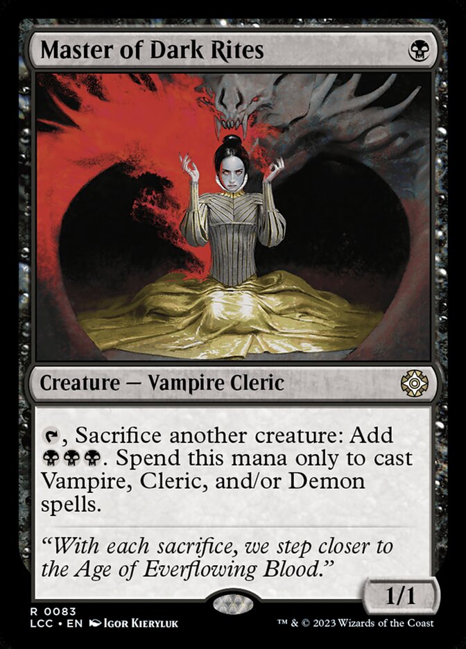 Master of Dark Rites 83 (Commander: The Lost Caverns of Ixalan)  | Good Games Modbury