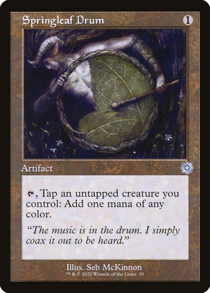 Springleaf Drum 55/63 (The Brothers' War: Retro Frame Artifacts)  - Foil | Good Games Modbury
